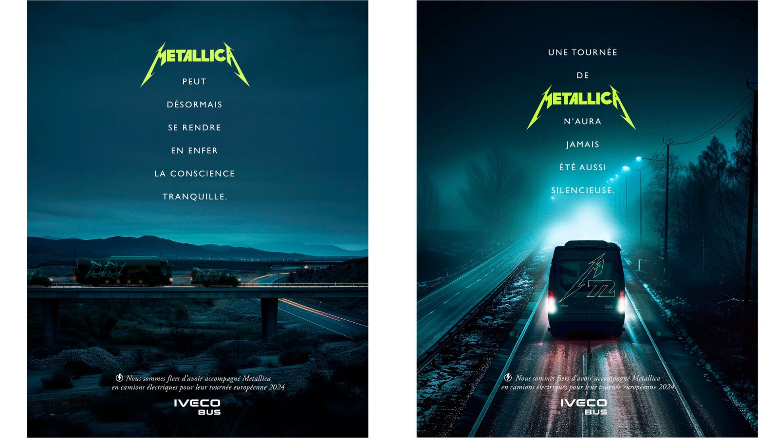 Iveco Bus roule vert pour la tournée européenne de Metallica