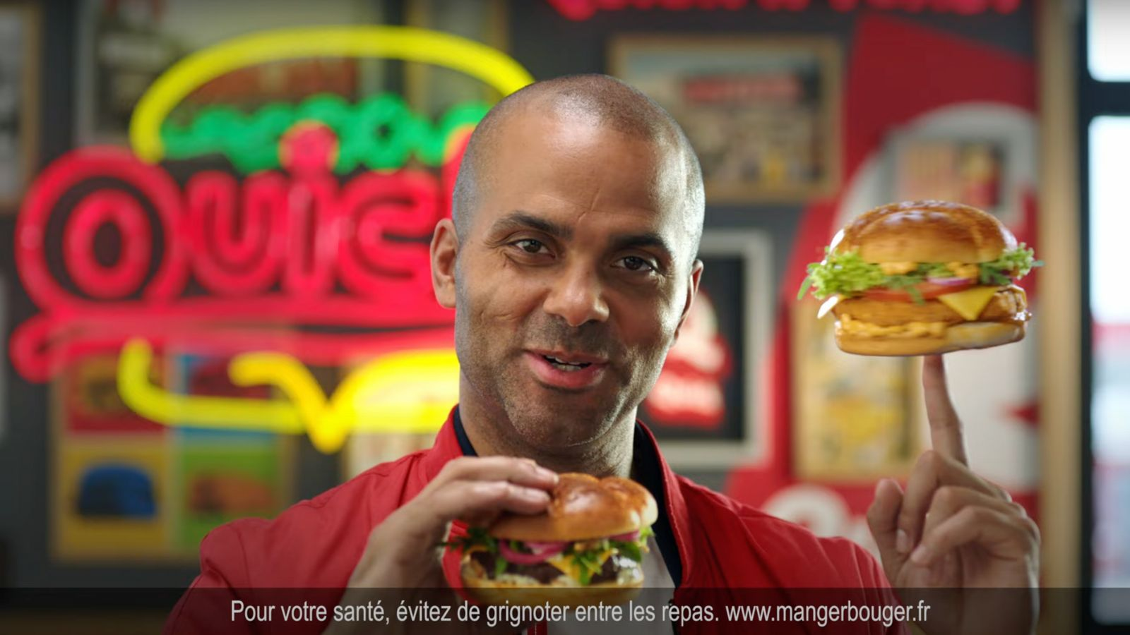 Tony Parker fait la pub des Tony Parker Burgers