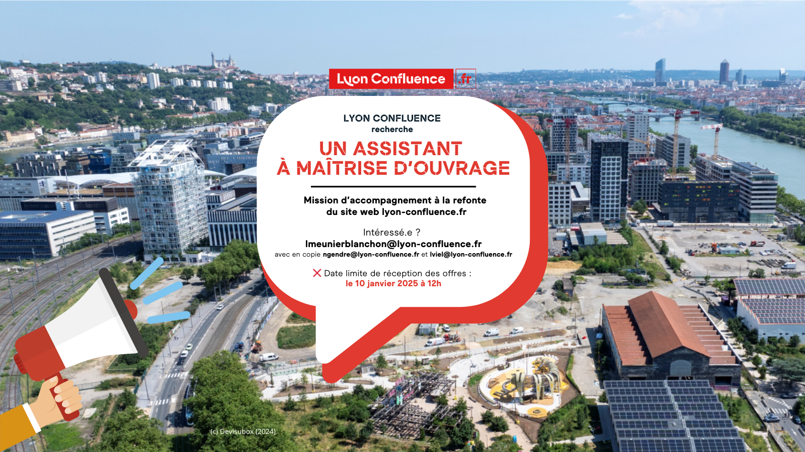 Lyon Confluence recherche assistant à maîtrise d'ouvrage (AMO)