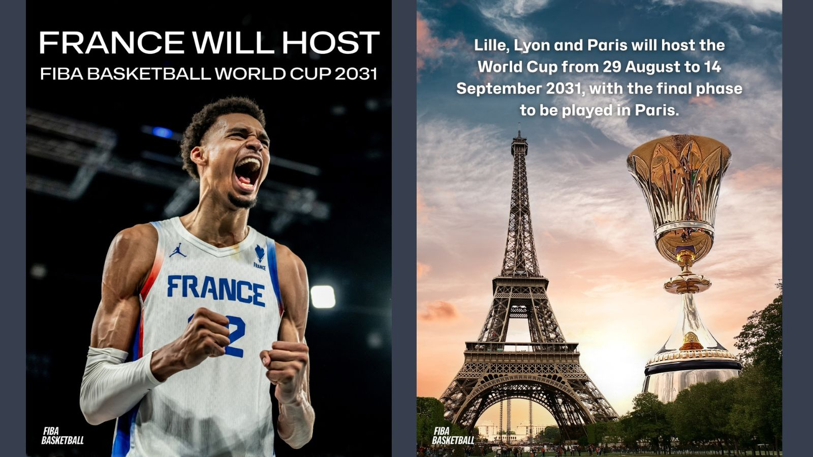 Basketball&nbsp;: Lyon, Paris et Lille accueilleront la Coupe du monde FIBA en 2031