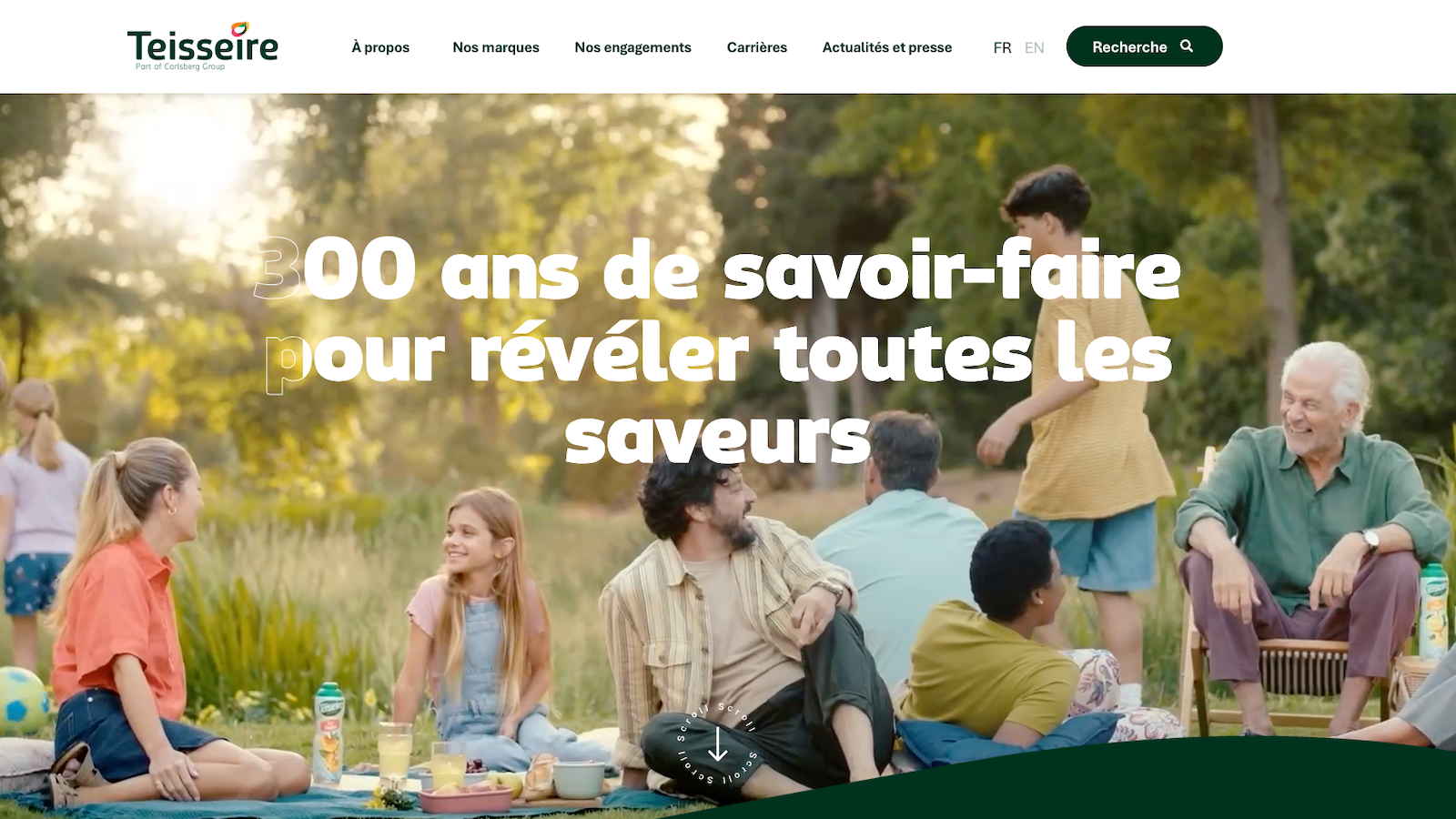 Kineka crée le site corporate de Teisseire