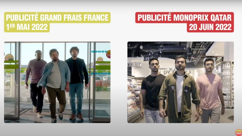 Grand Frais voit sa publicité être plagiée par Monoprix Qatar