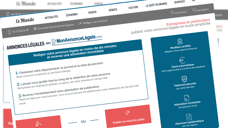 Annonces légales&nbsp;: « Le Monde&nbsp;» opte pour une solution lyonnaise