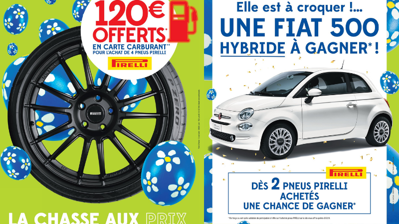 Point S diffuse à la télé sa campagne promotionnelle avec Pirelli et Fiat