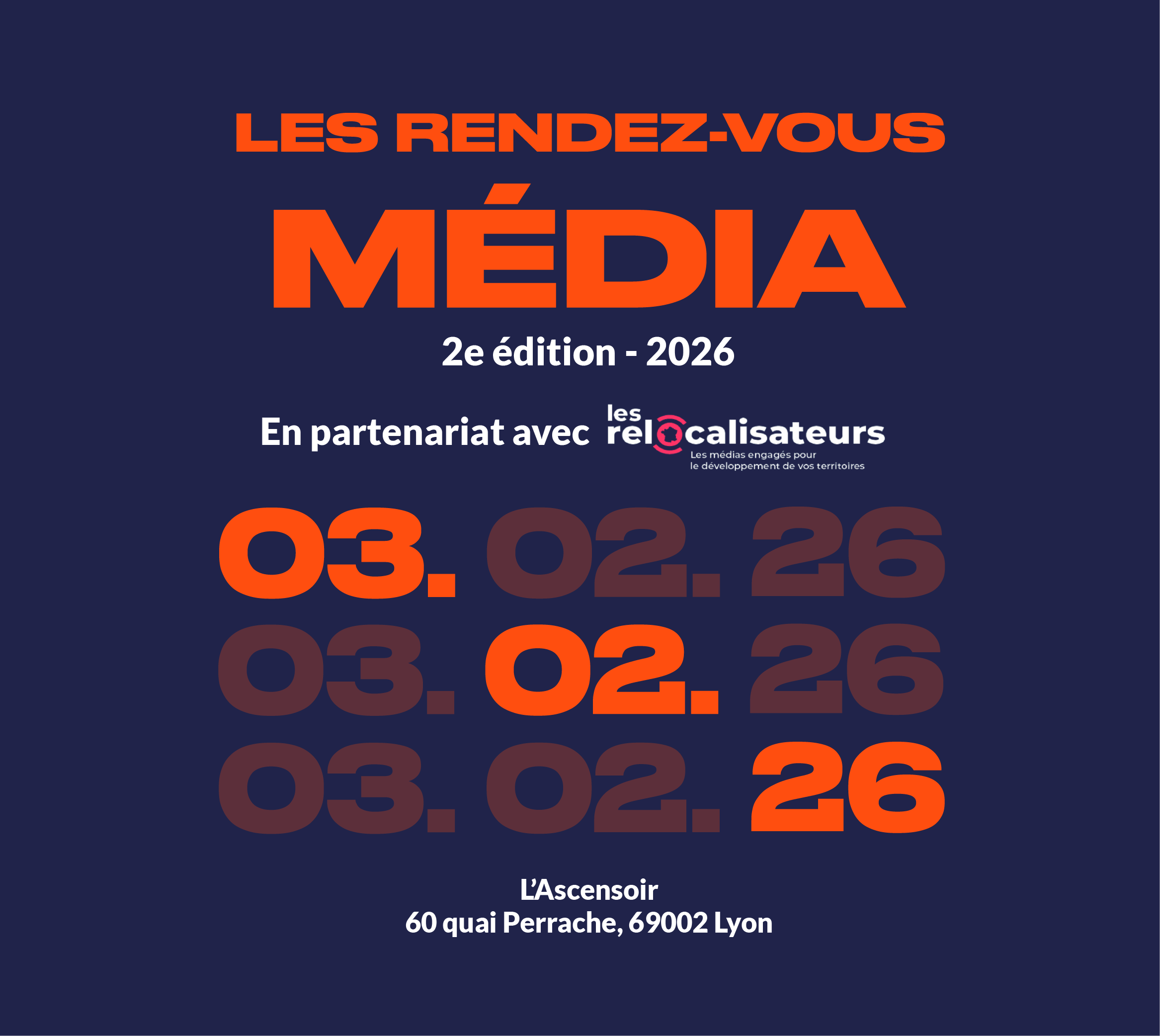 Les Rendez-Vous Média 2026 - 2e édition