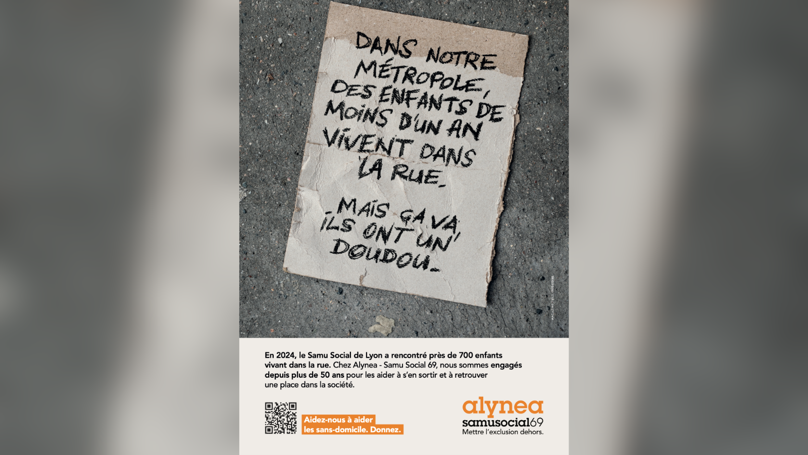 Alynea-Samu Social 69 appelle aux dons avec des cartons
